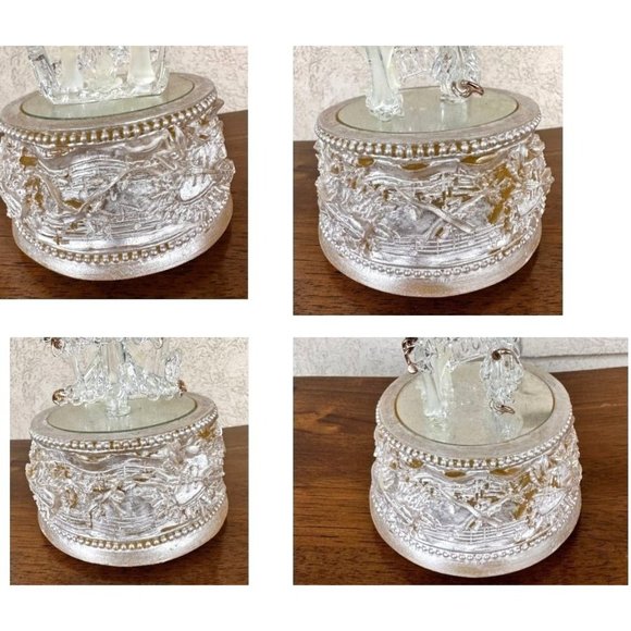 VTG Roman  Inc Crystal Nativity Scene Music Box Silent Night Christmas T… - Picture 12 of 12